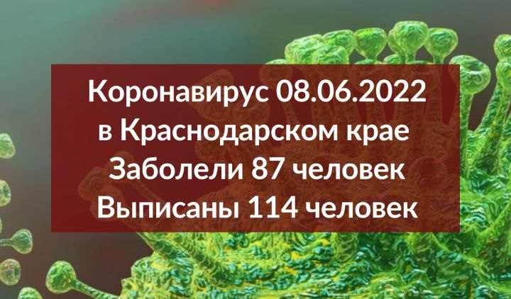 Еще 87 человек заразились коронавирусом на Кубани